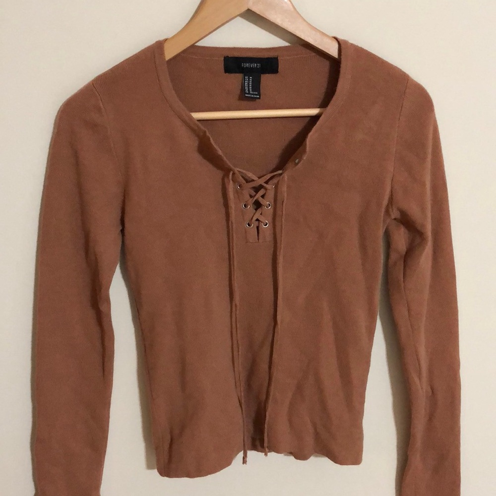 Forever 21 long sleeve crop top